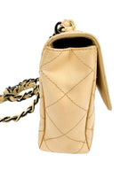 Chanel Beige Quilted Lambskin Medium Flap Bag