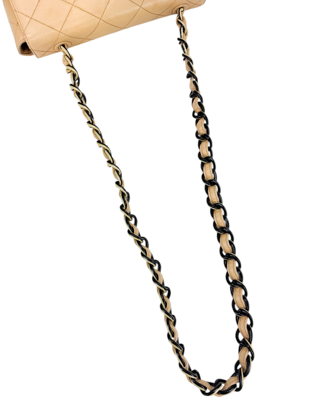 Chanel Beige Quilted Lambskin Medium Flap Bag