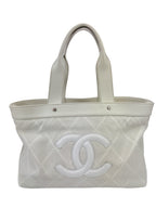 Chanel Coco Ivory Leather Tote