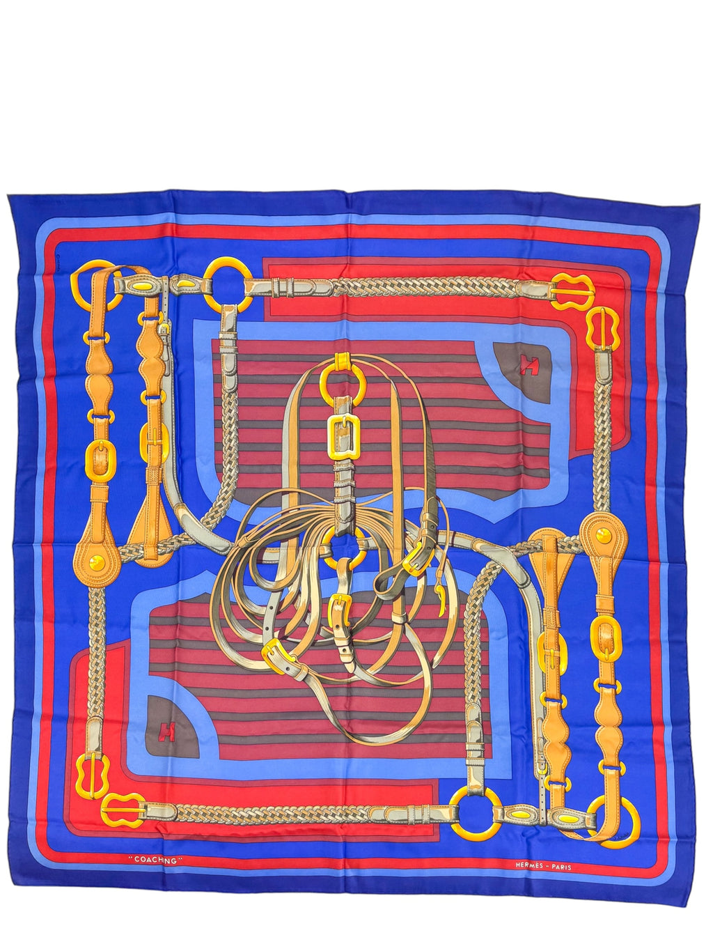 Hermès Coaching Silk Scarf 90