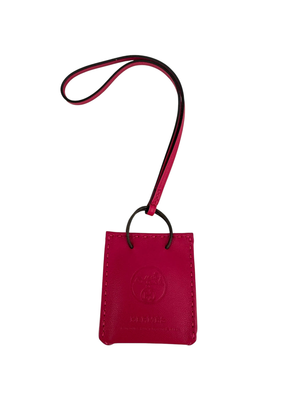 Hermès Pink Shopping Sac Bag Charm