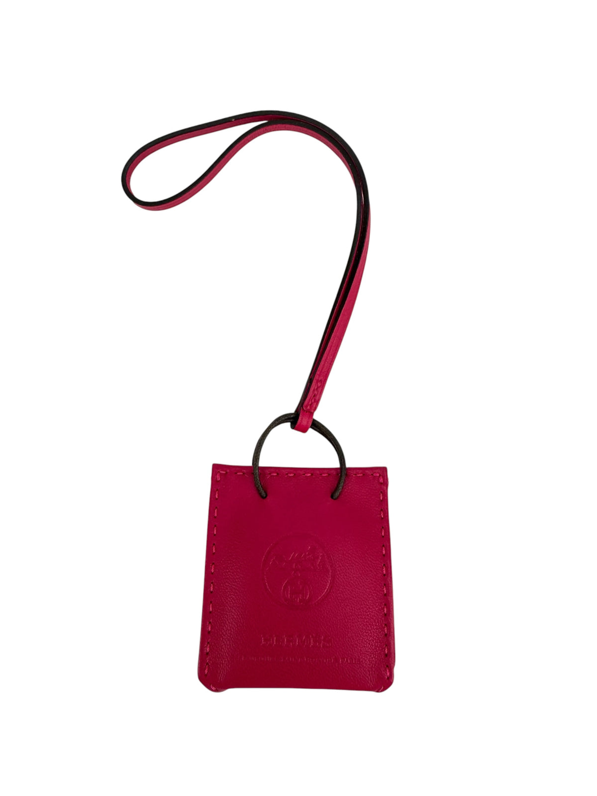 Hermès Pink Shopping Sac Bag Charm