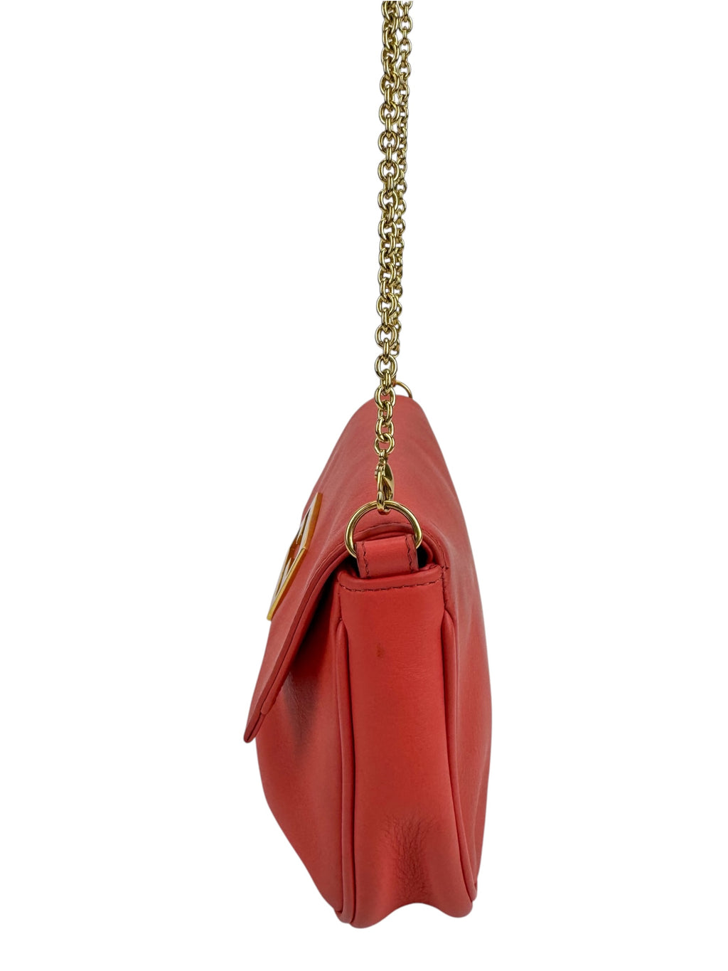 Fendi Pink Leather Fendista Bag