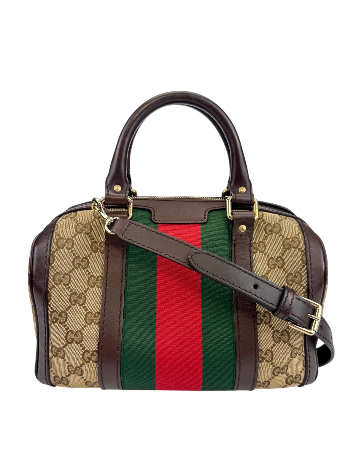 Gucci GG Canvas Boston Bag W/ Strap
