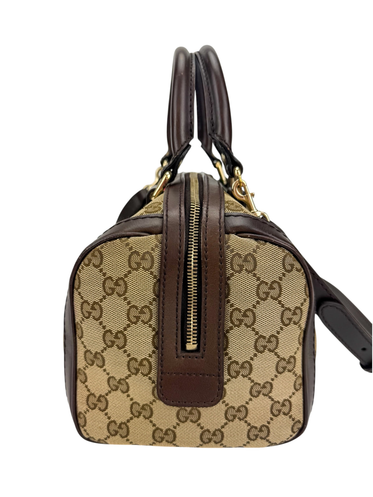 Gucci GG Canvas Boston Bag W/ Strap