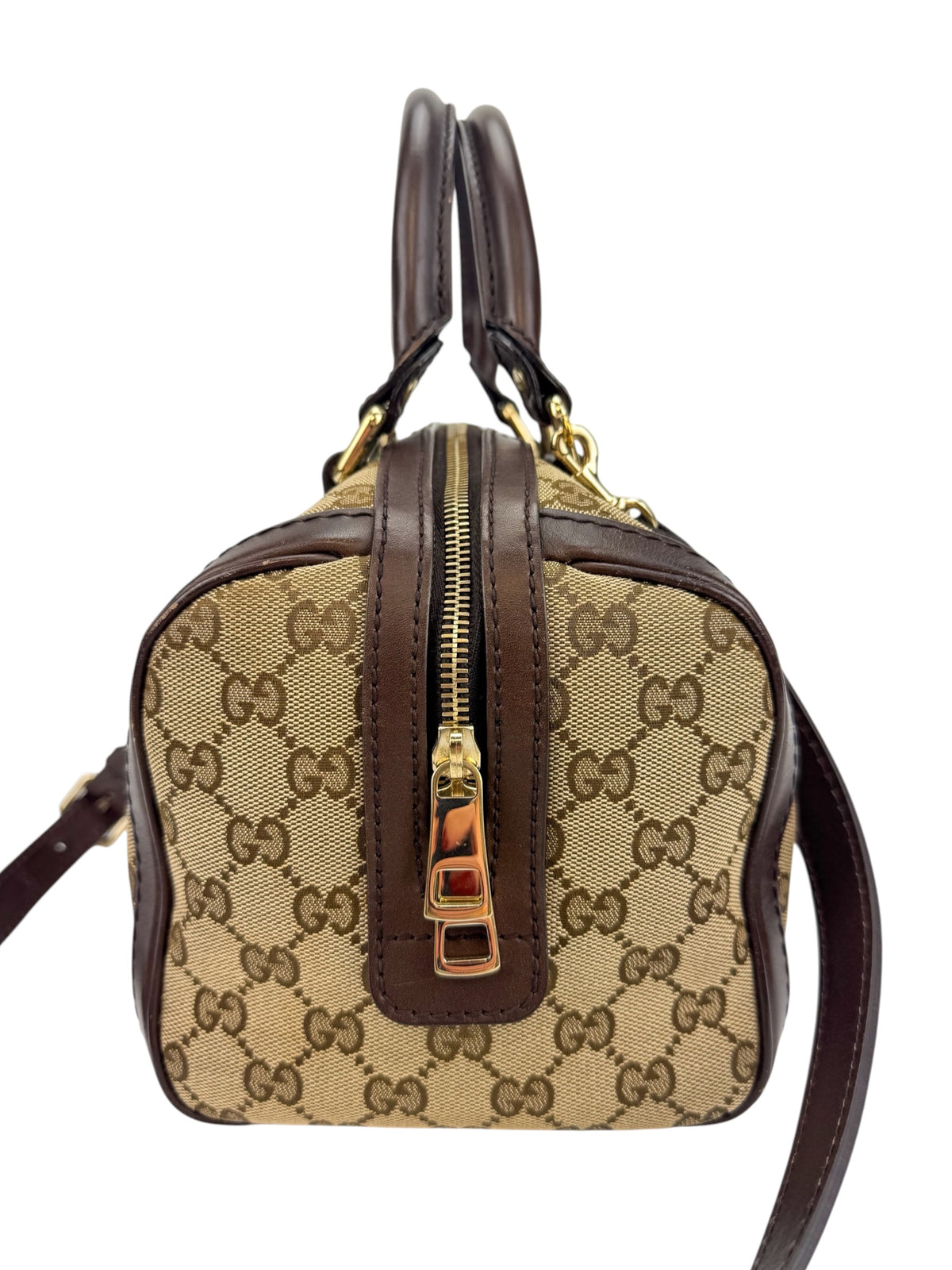 Gucci GG Canvas Boston Bag W/ Strap