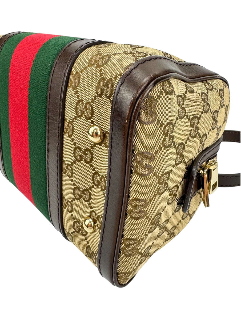 Gucci GG Canvas Boston Bag W/ Strap