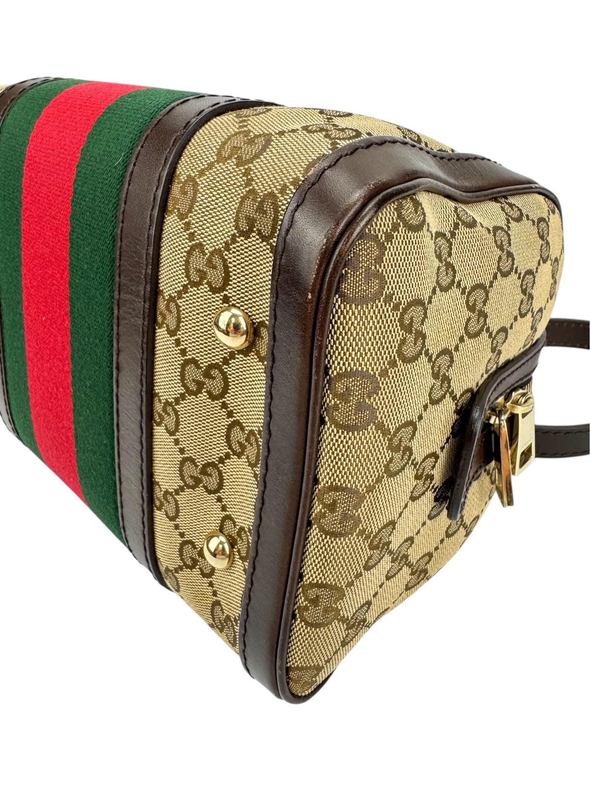 Gucci GG Canvas Boston Bag W/ Strap