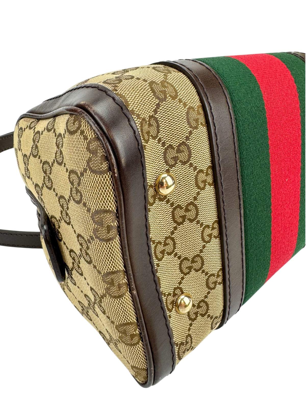 Gucci GG Canvas Boston Bag W/ Strap