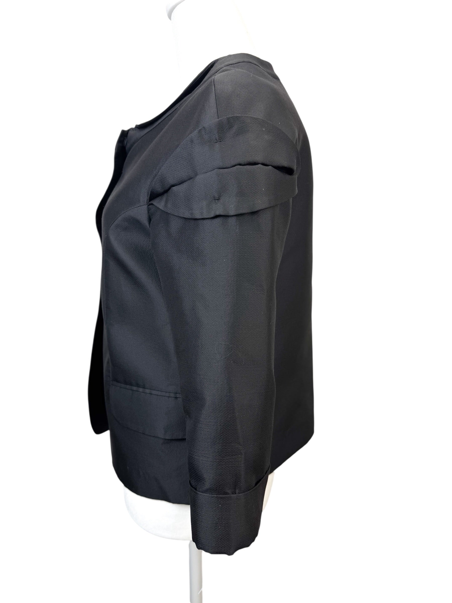 Fendi Black Silk Jacket Size 40