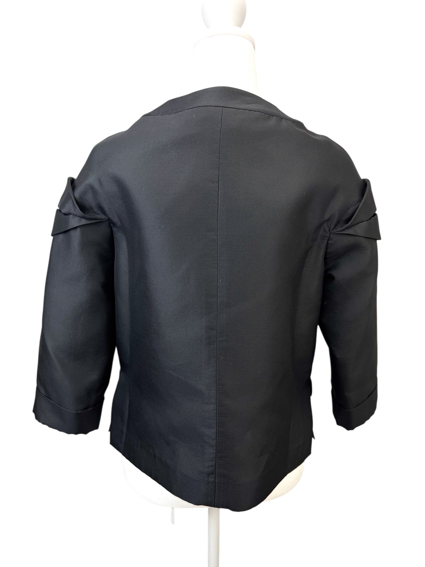 Fendi Black Silk Jacket Size 40