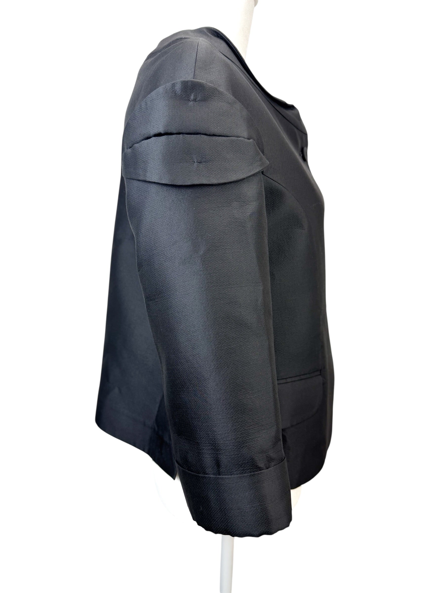 Fendi Black Silk Jacket Size 40