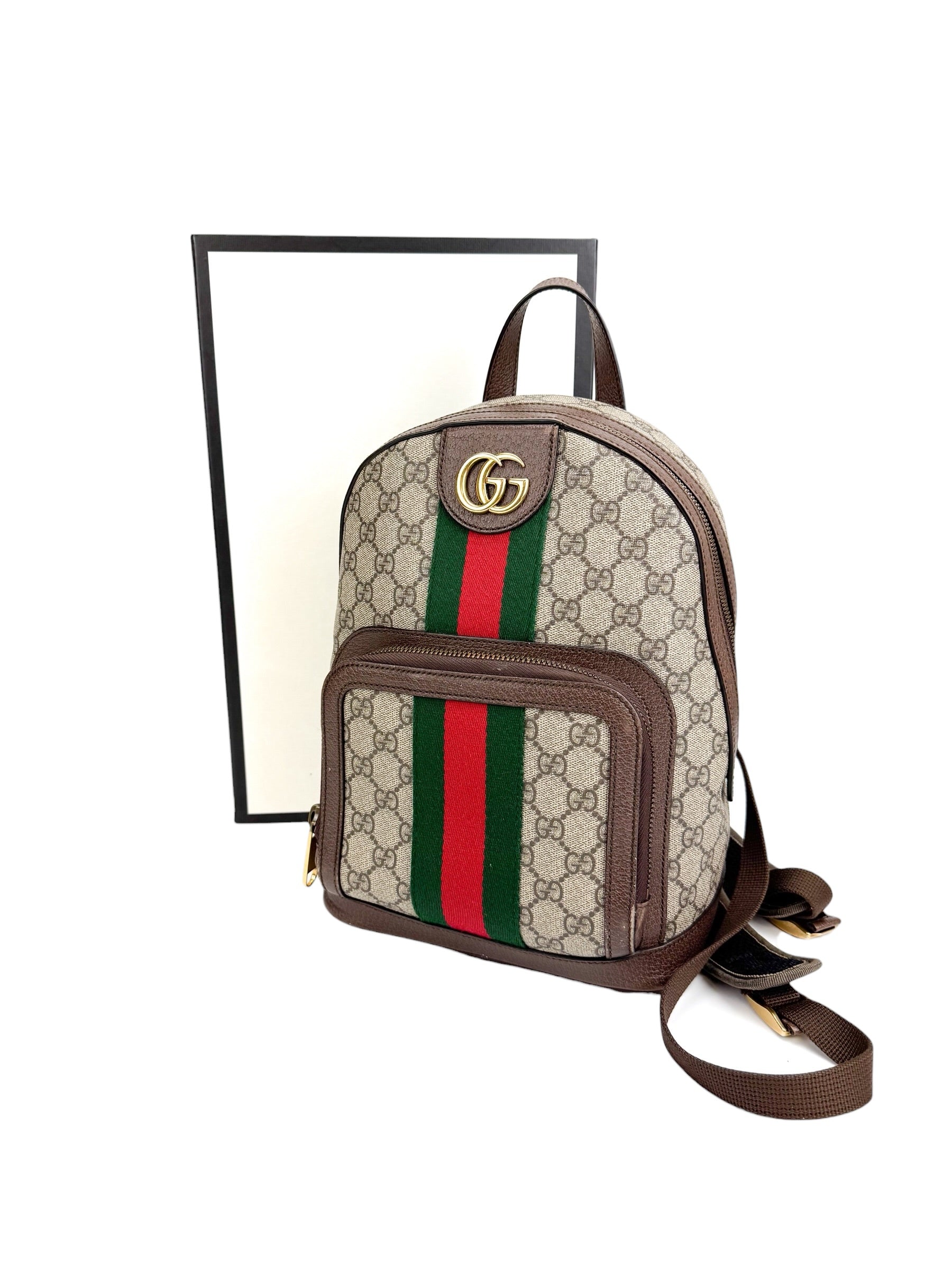 Gucci New Acero GG Supreme Canvas Small Ophidia Day Backpack