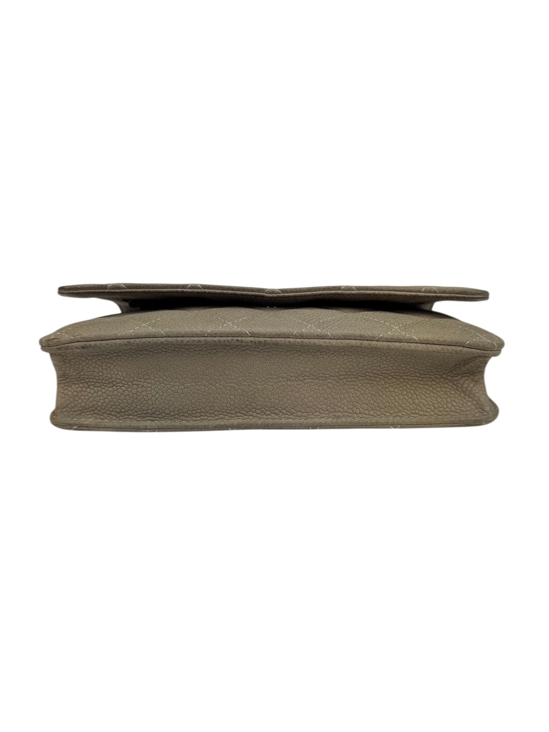 Chanel Grey Caviar Wallet on Chain (WOC)