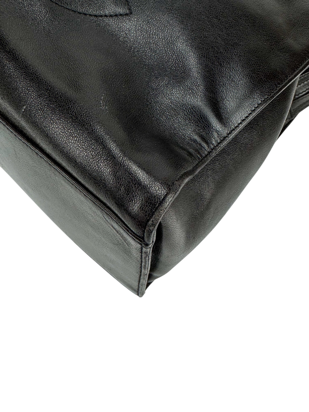 Chanel Vintage Black Leather Timeless Tote