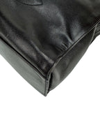 Chanel Vintage Black Leather Timeless Tote
