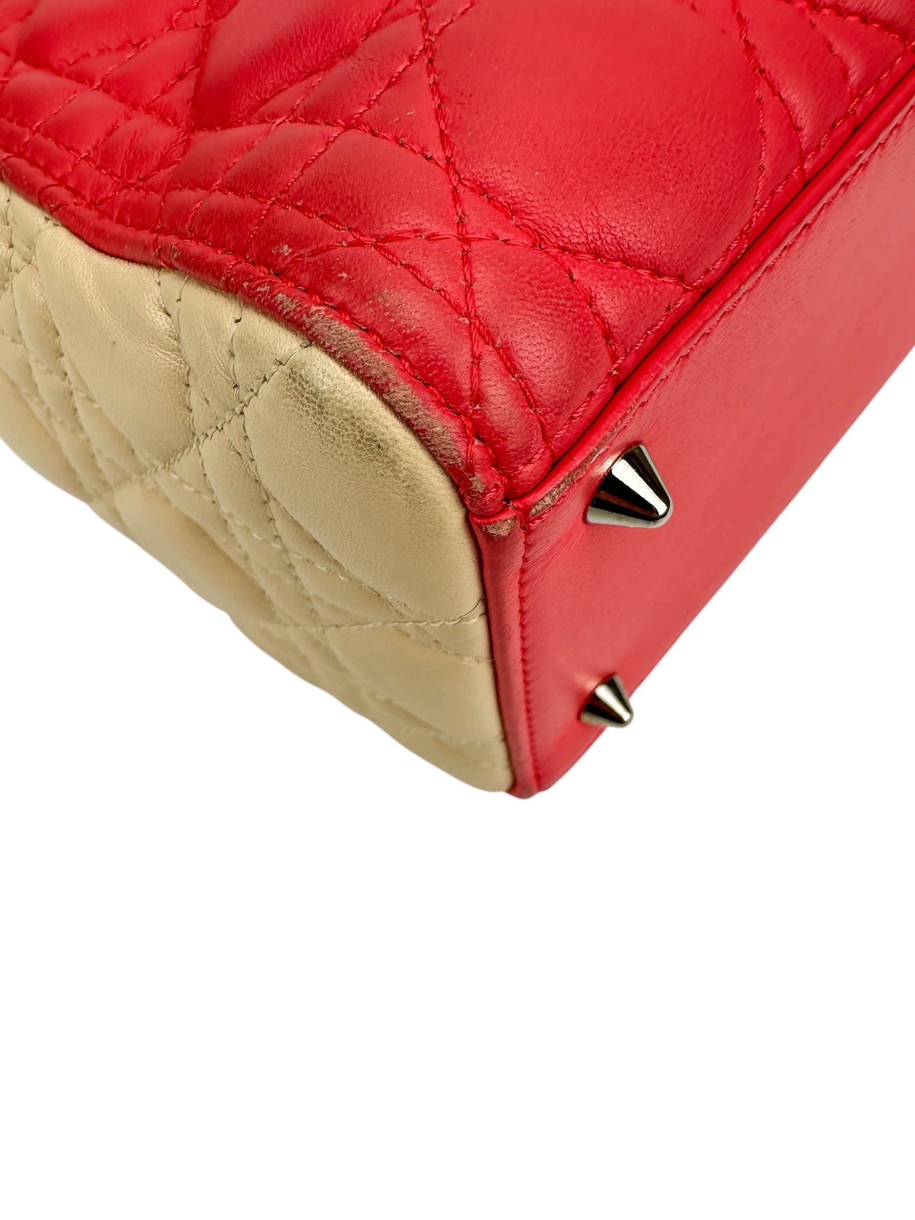 Christian Dior Two Tone Pink Cannage Medium Lady Dior