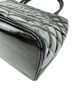 Chanel Black Patent Leather Medallion Tote