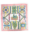 Hermes Pink Macrame 90cm Silk Scarf