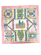 Hermes Pink Macrame 90cm Silk Scarf