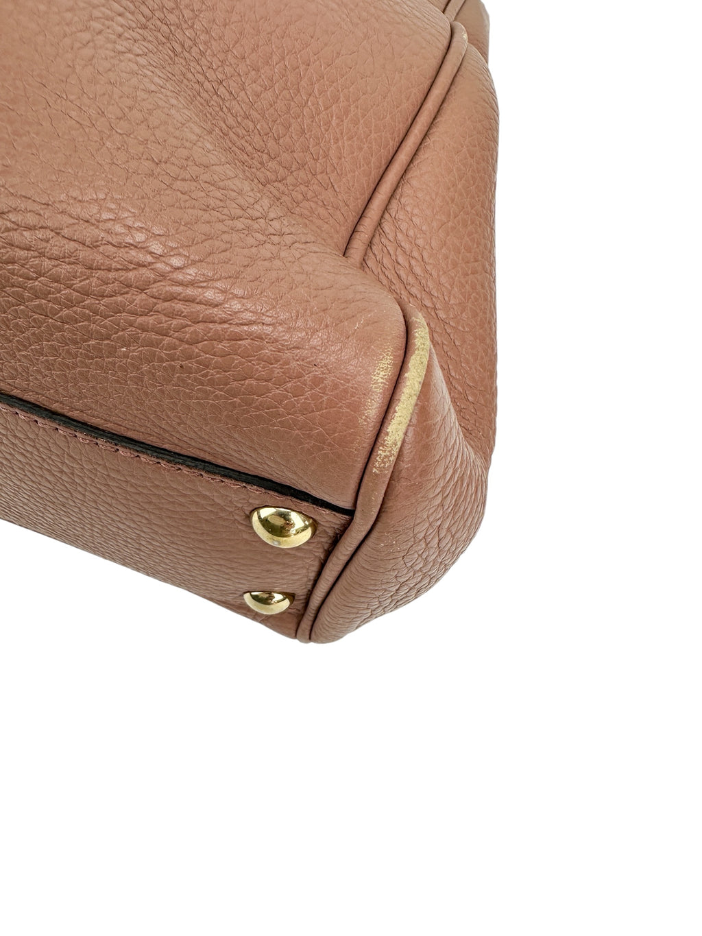 Gucci Pink Leather Bamboo Small Shopper Tote