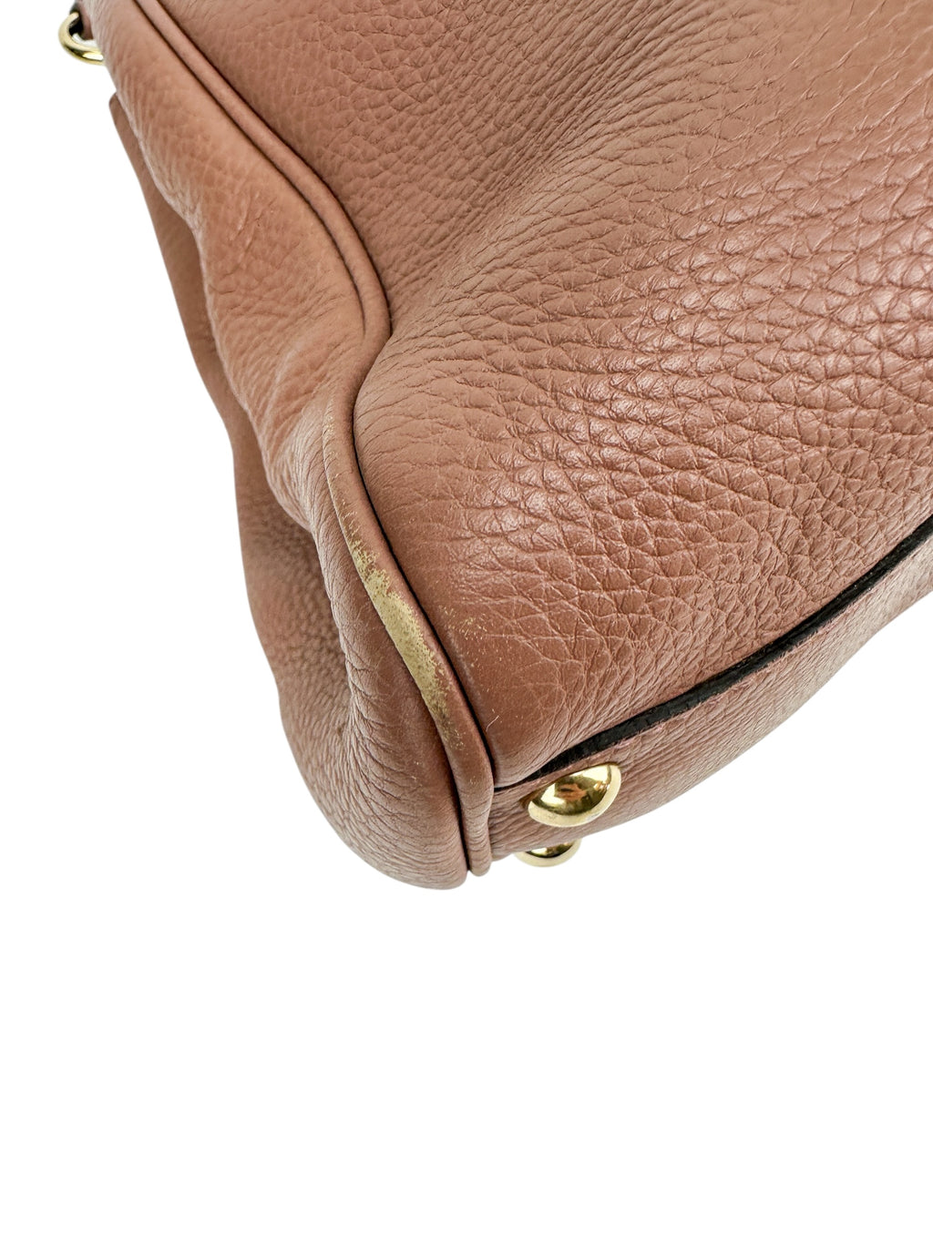 Gucci Pink Leather Bamboo Small Shopper Tote