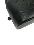 Chanel Vintage Tall Black Caviar Vanity Case