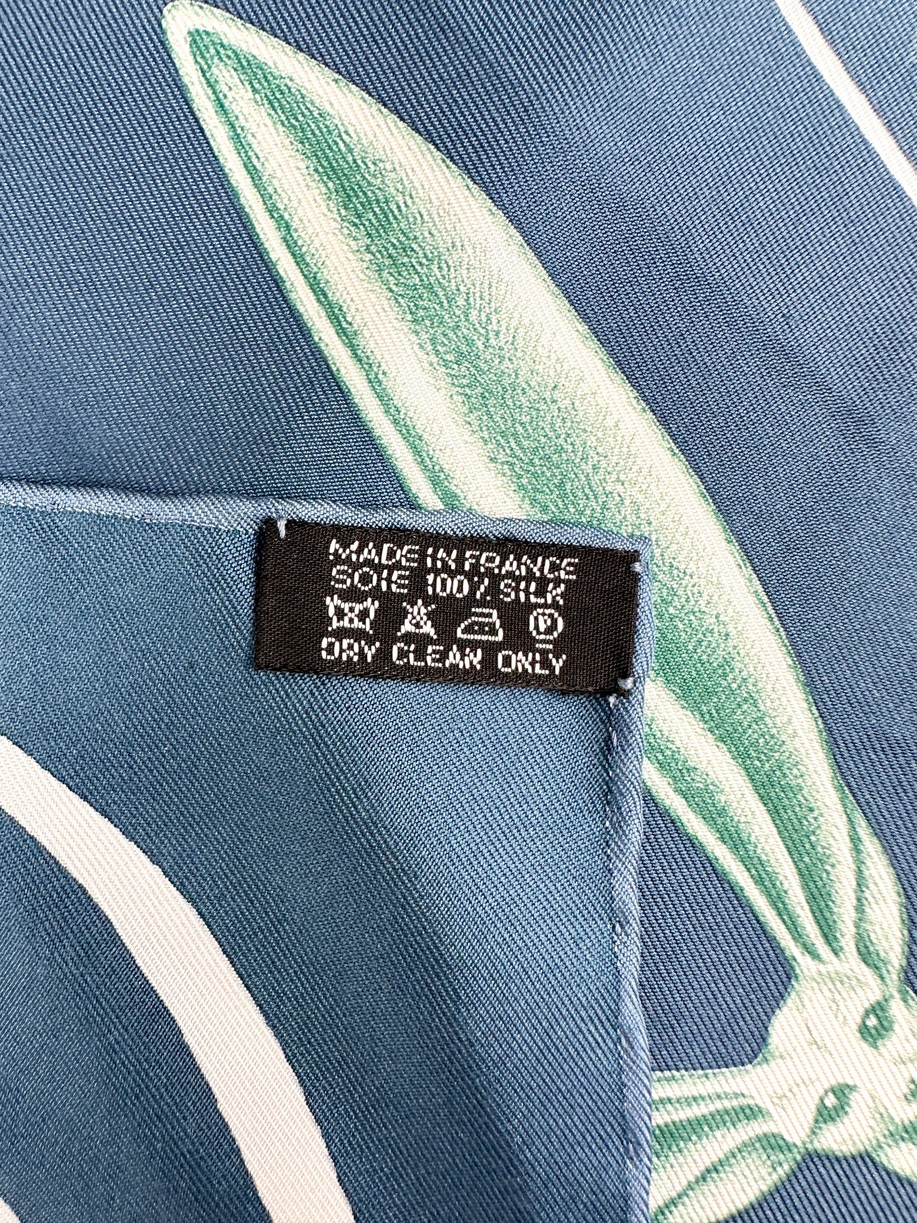 Hermès Navy Faune Lettrée 90cm Scarf