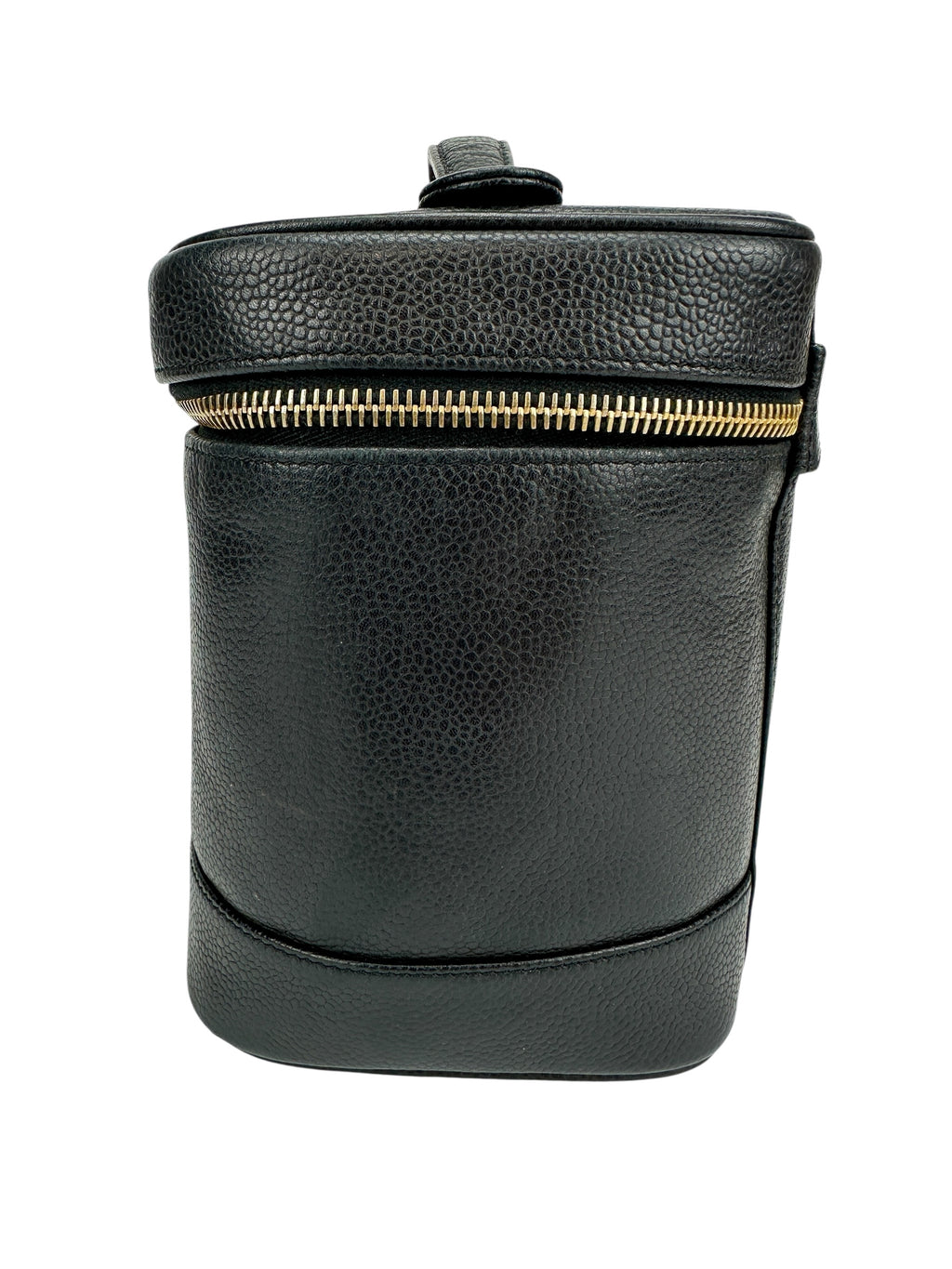 Chanel Vintage Tall Black Caviar Vanity Case