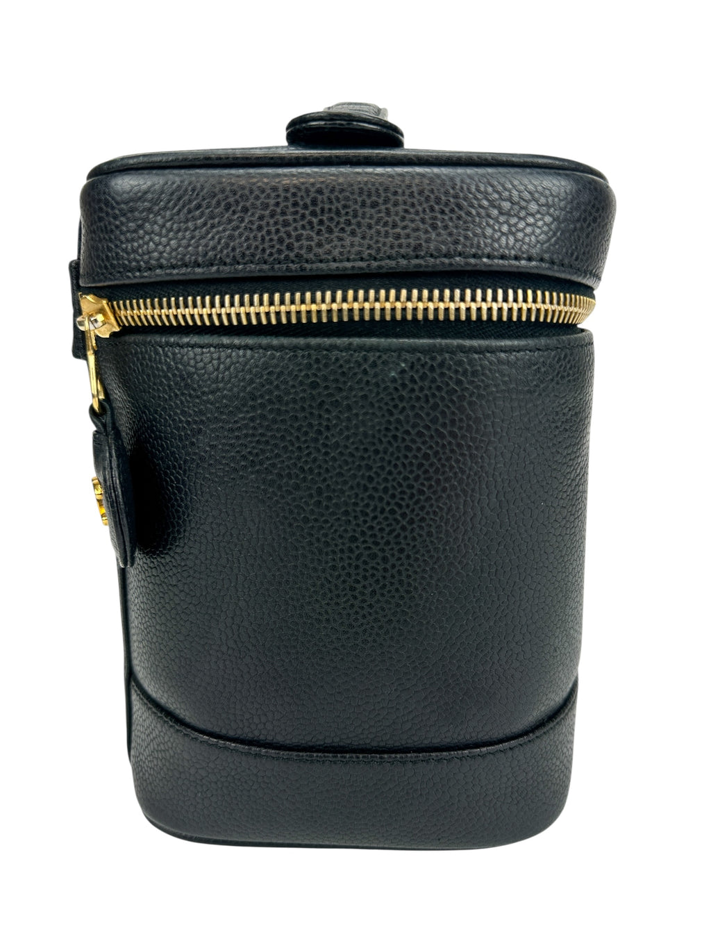 Chanel Vintage Tall Black Caviar Vanity Case