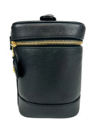 Chanel Vintage Tall Black Caviar Vanity Case